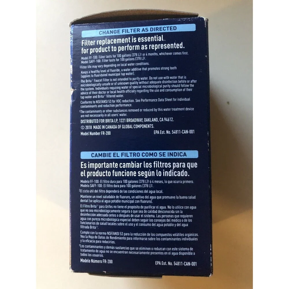 Brita‎ Filtration Systems Water Fits All Faucet Replacement Lasts 4 Months